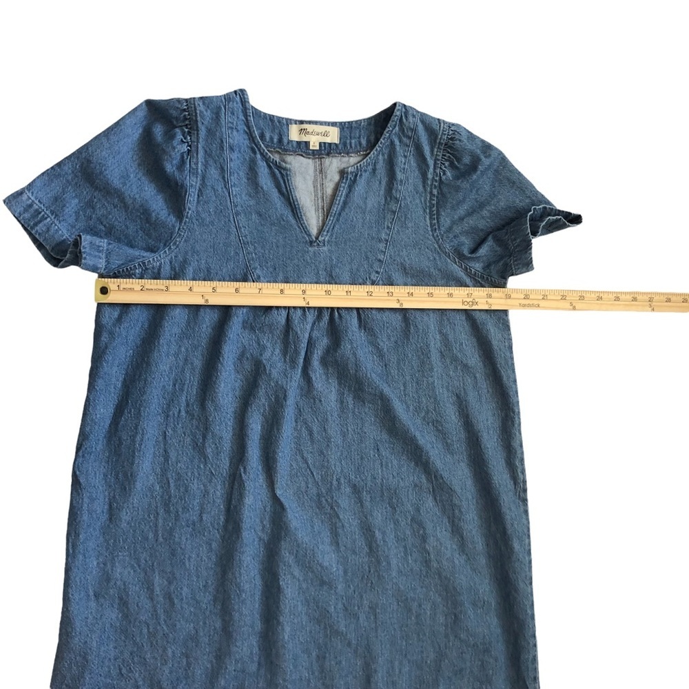Madewell Popover Denim Swing Dress Newsom Size‎ Small - Picture 7 of 8